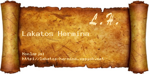 Lakatos Hermina névjegykártya
